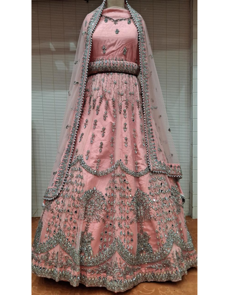 Exquisite Pink Embroidered Lehenga with Dupatta