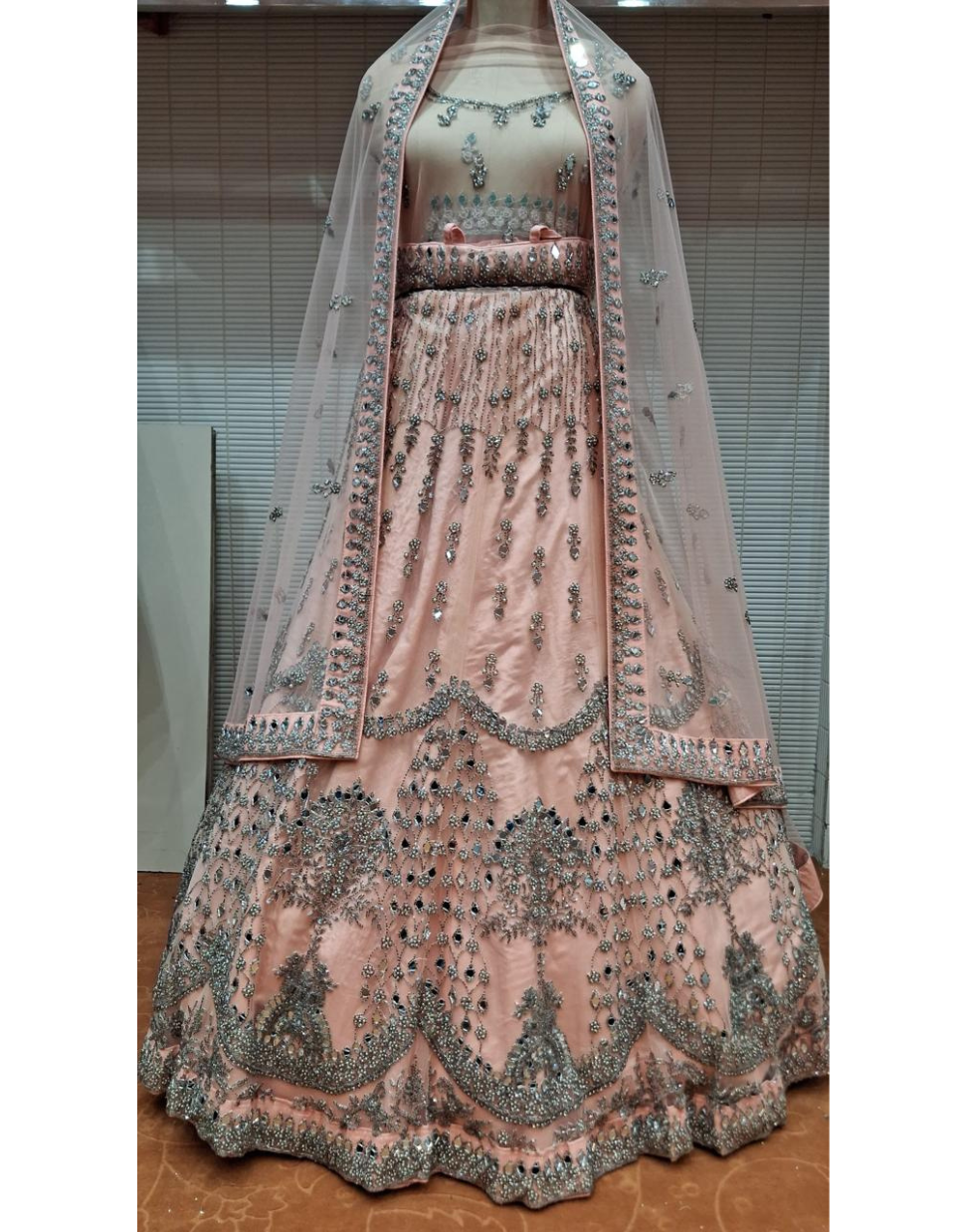 Pink Embroidered Lehenga Set
