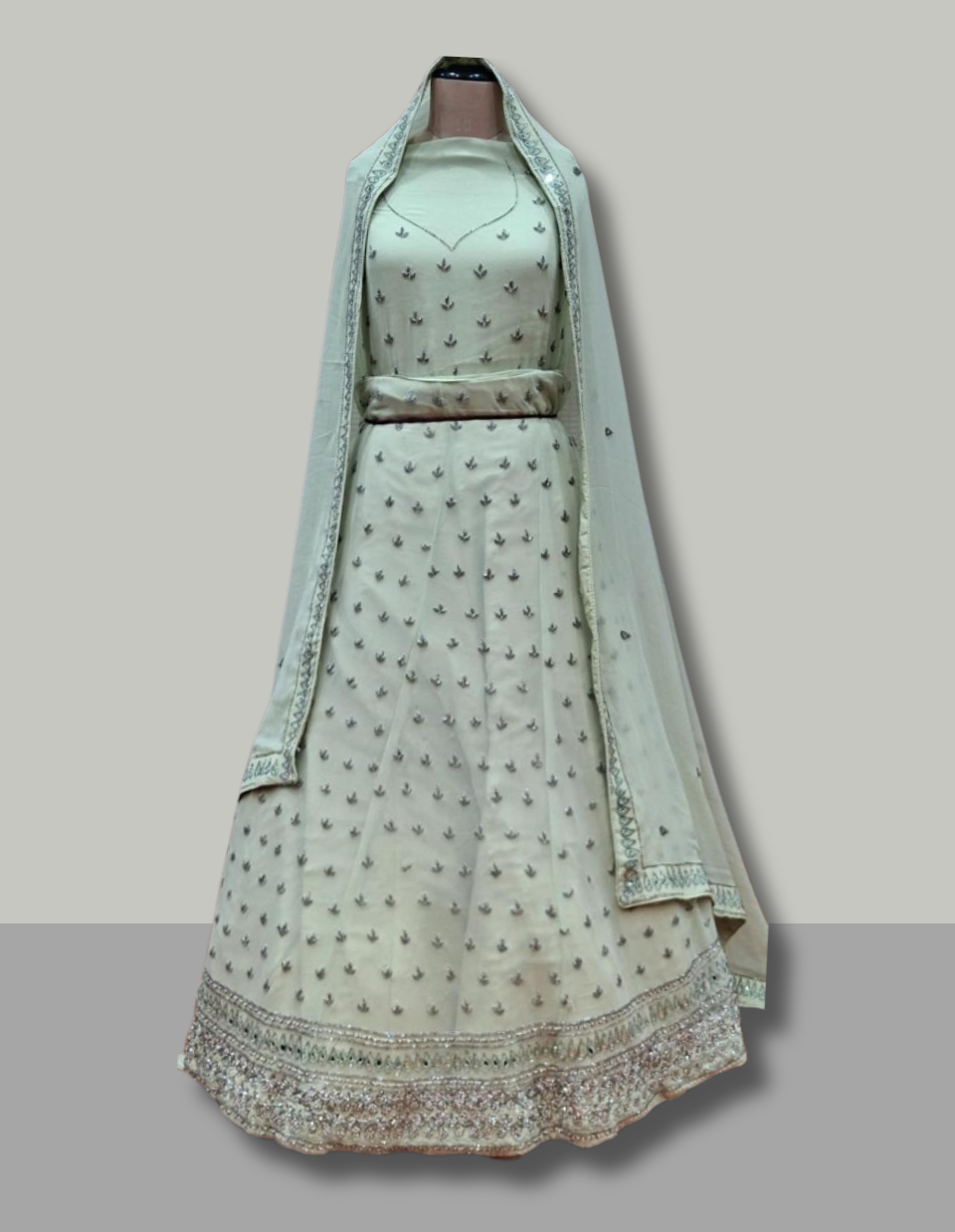 Party Wear Lehenga With Floral Embroidery