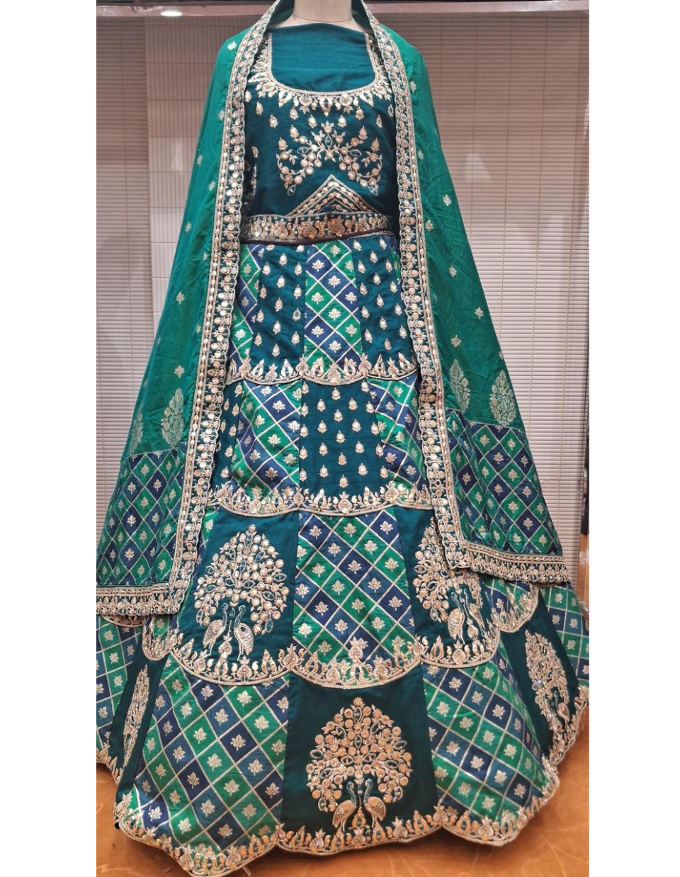 Exquisite Teal Embroidered Lehenga