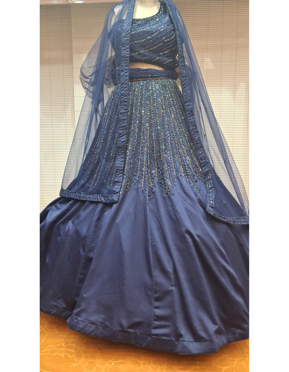 Navy Blue Party Wear Lehenga Set