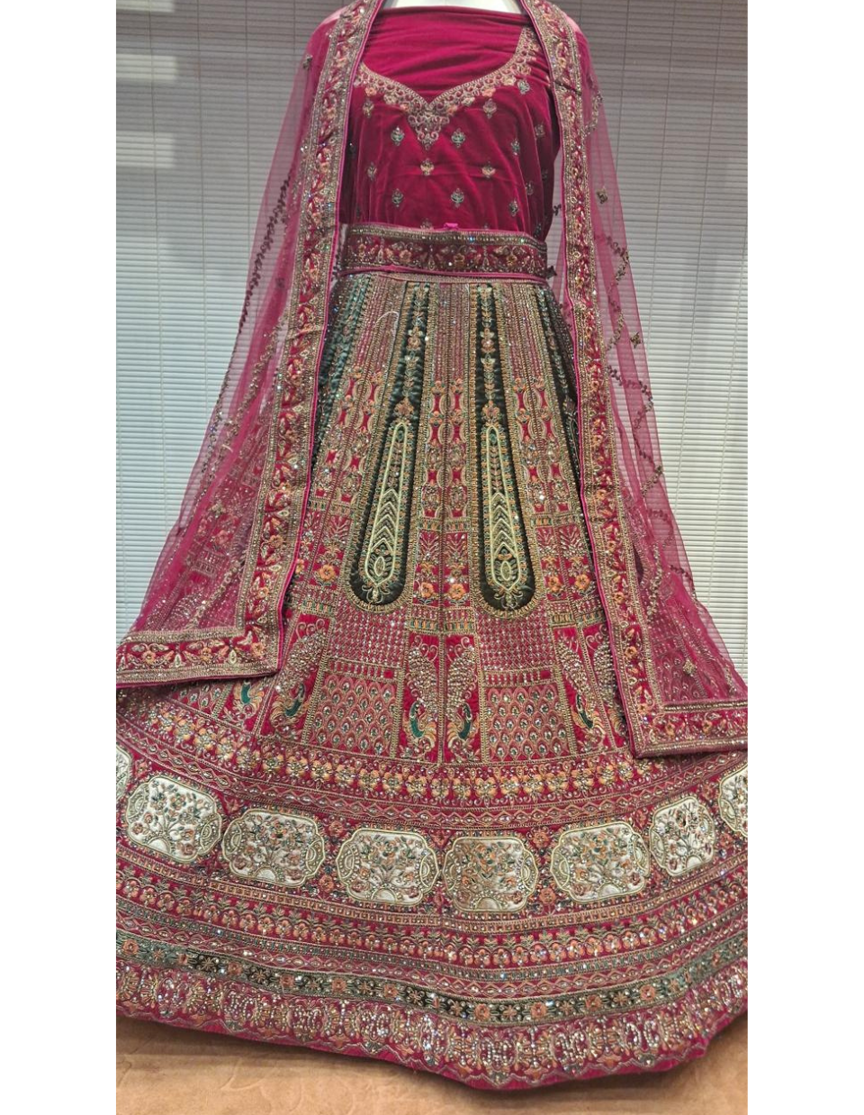 Bridal Pink Embroidered Lehenga