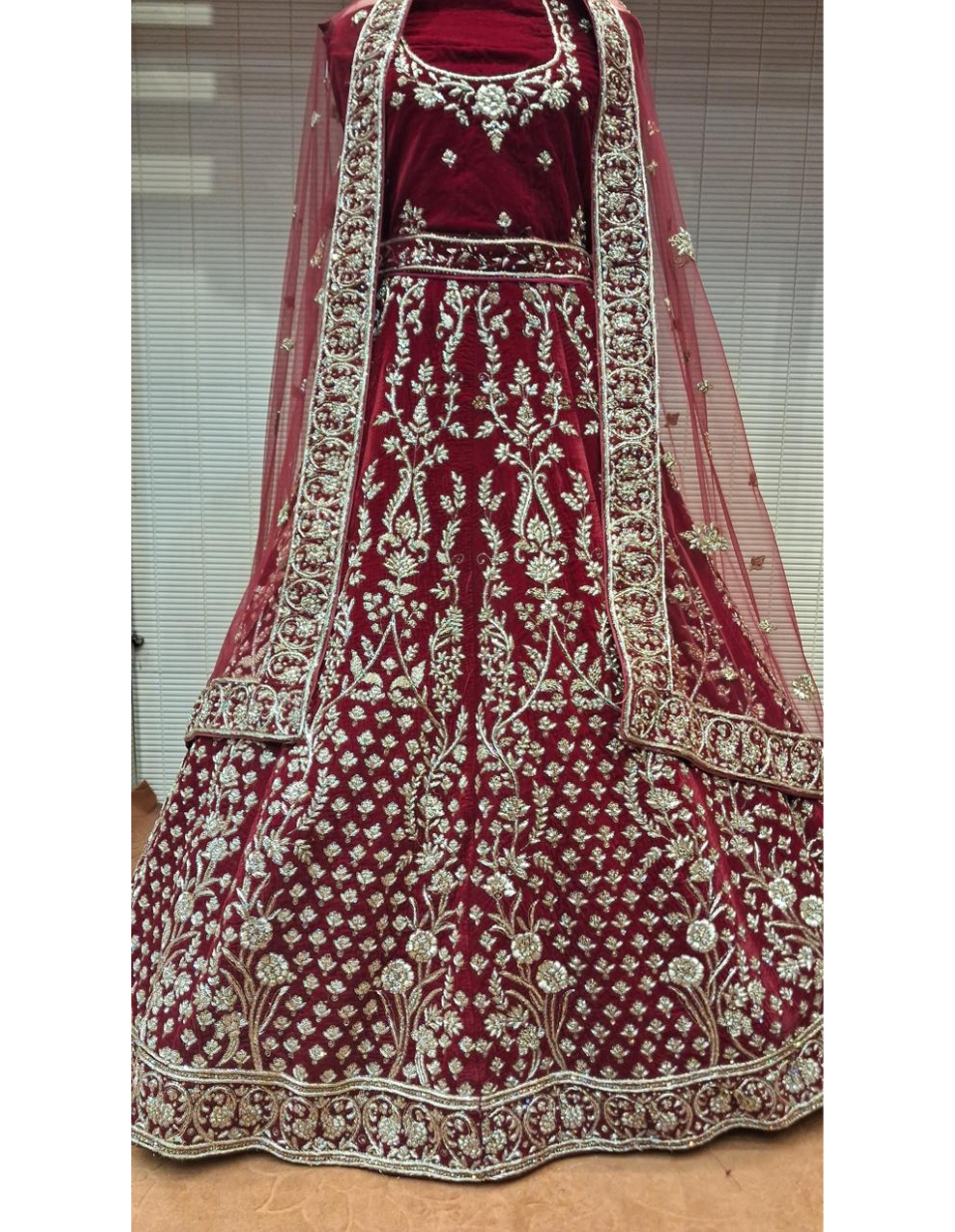 Maroon Bridal Lehenga With Exotic Embroidered