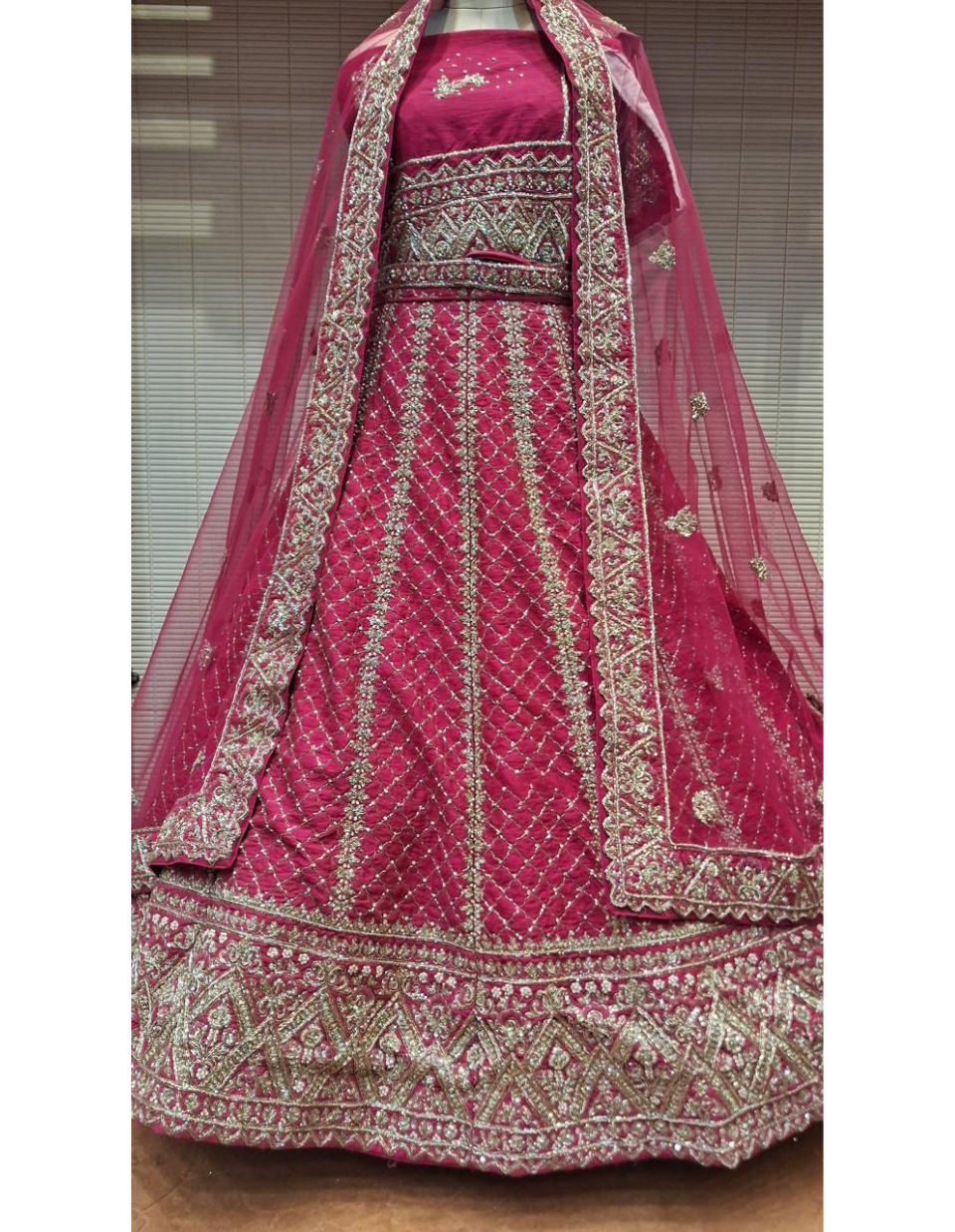 Exquisite Pink Embroidered Lehenga