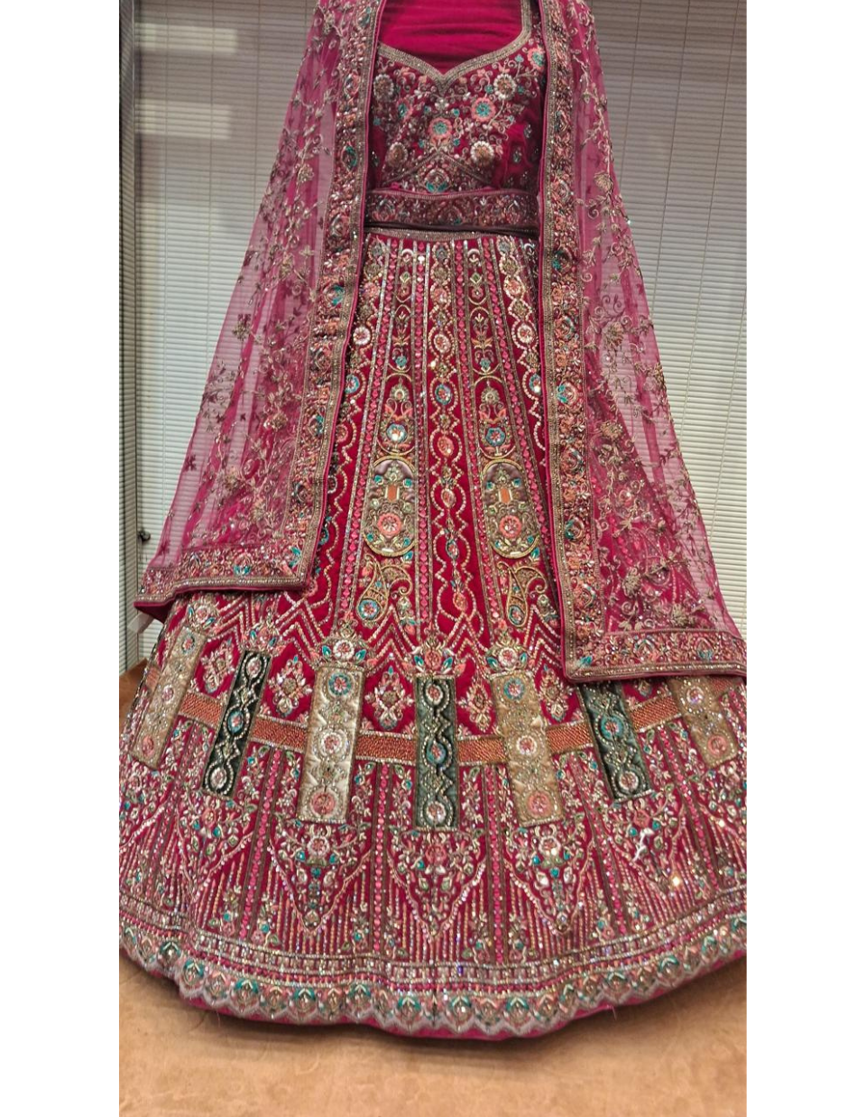 Classic Red Bridal Lehenga for a Royal Wedding Statement