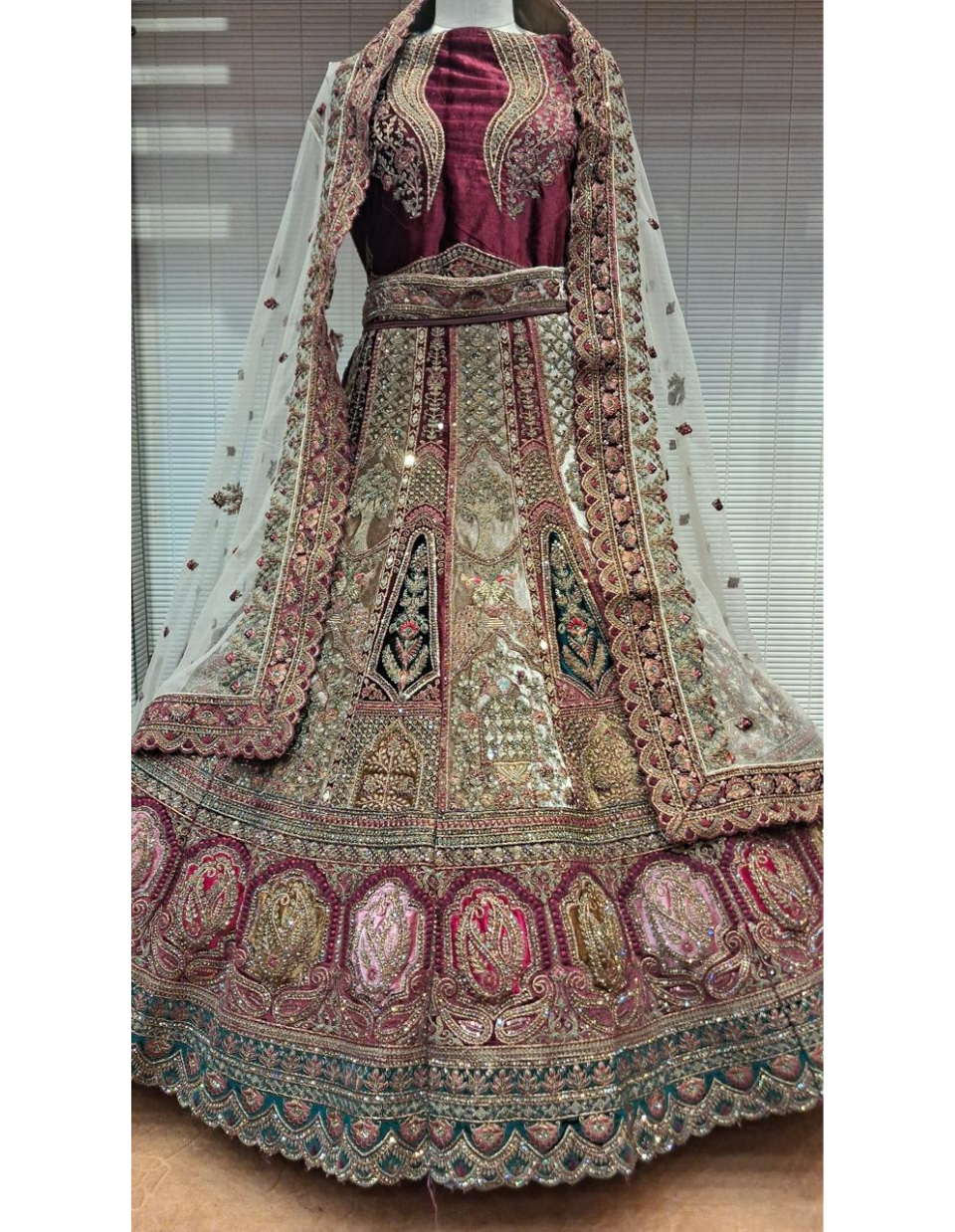 Exquisite Bridal Lehenga With Net Dupatta