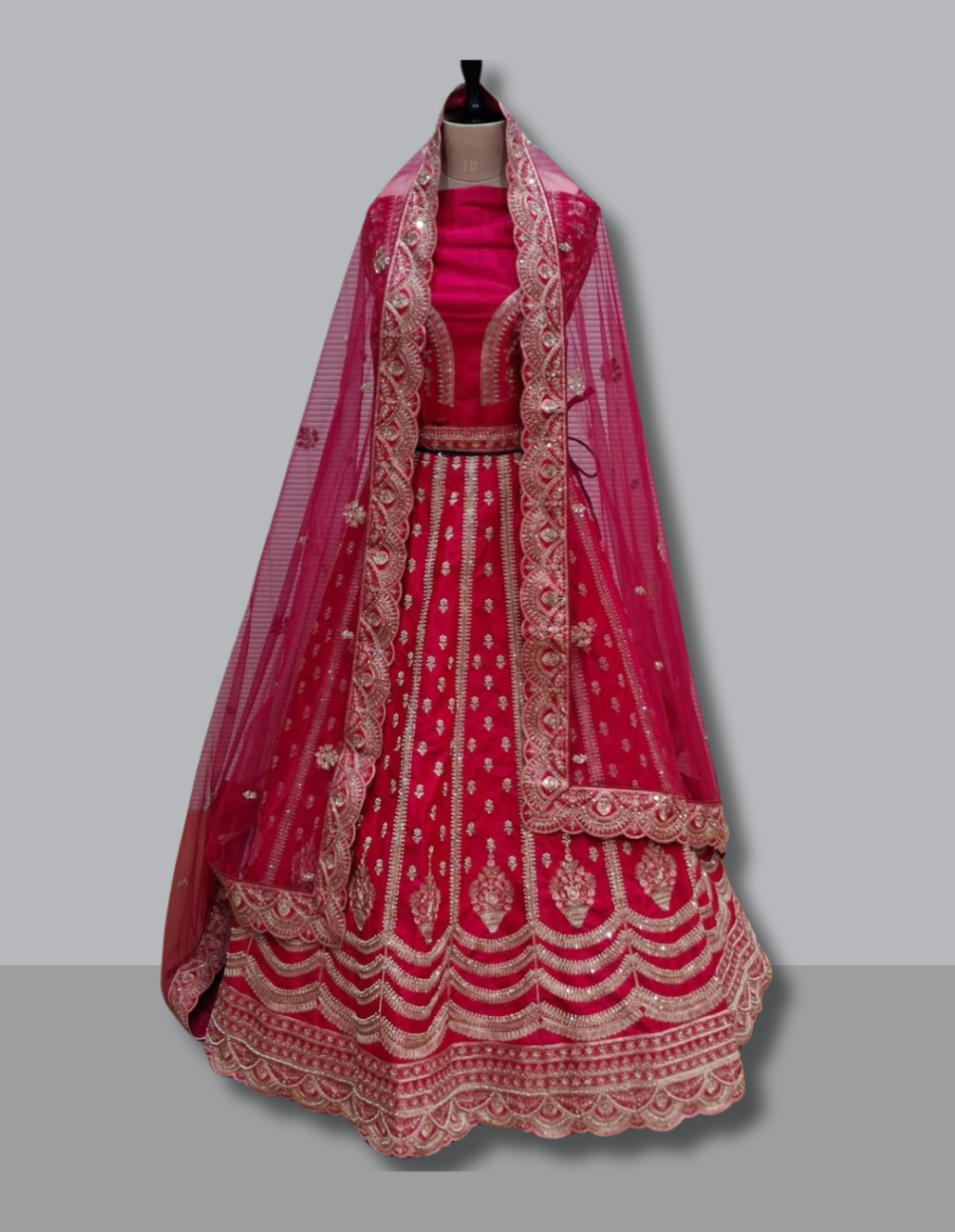 Bright Glow Bridal Lehenga with Delicate Sequin Detailing