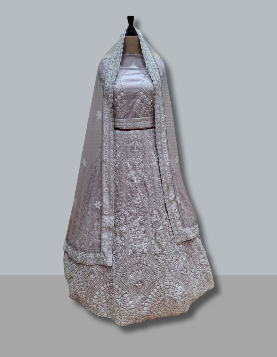 Elegant Embroidered Party Wear Lehenga