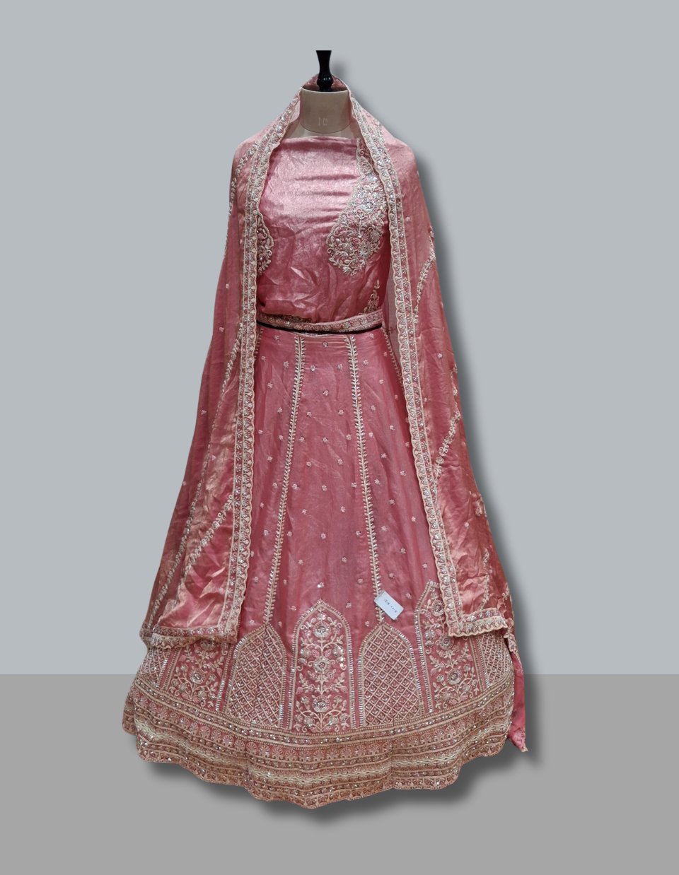 Elegant Pink Party Wear Lehenga