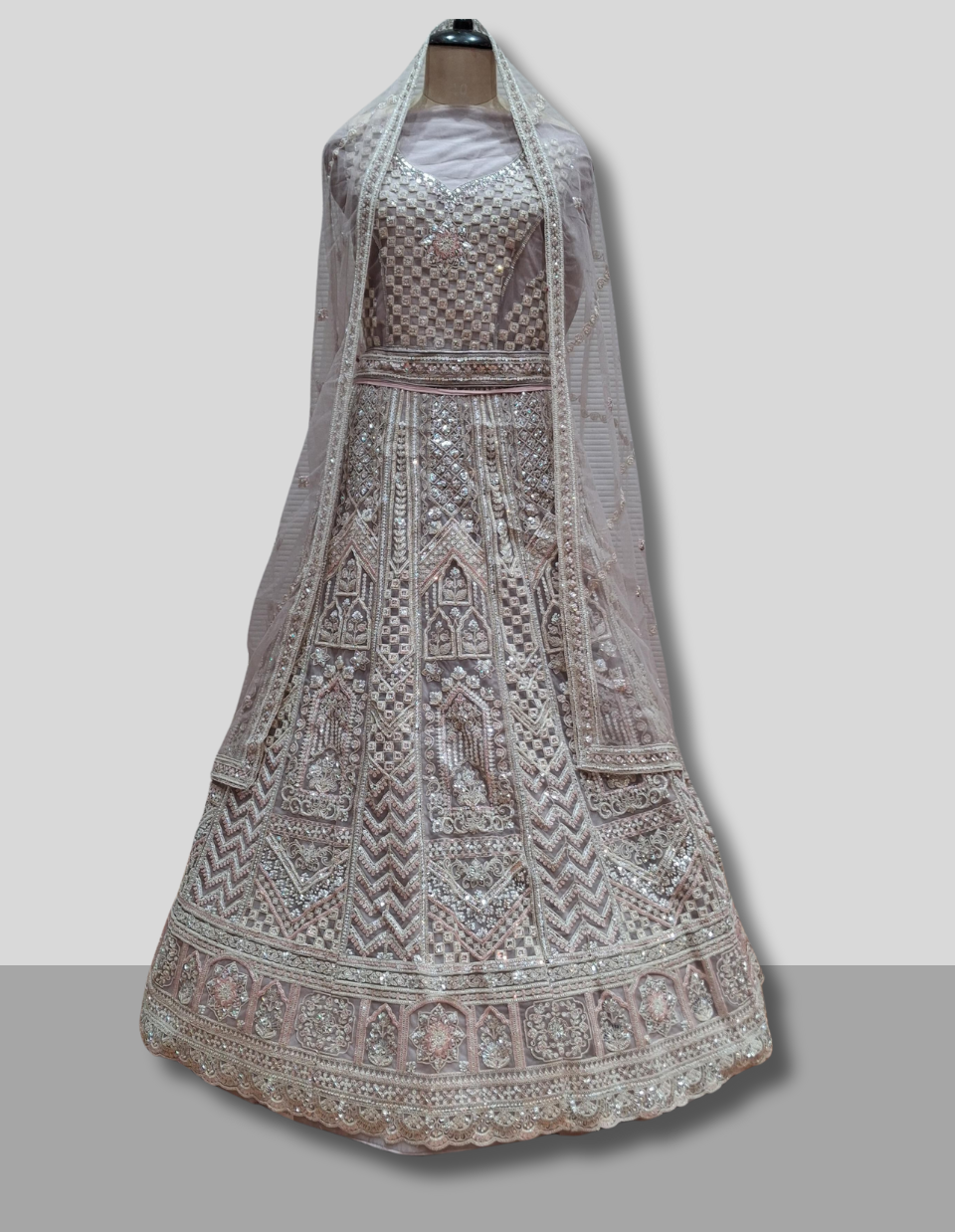 Elegant Embroidered Party Wear Lehenga
