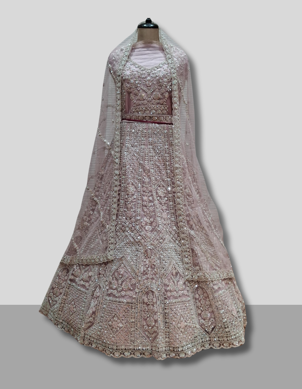 Dusty Pink Embellished Lehenga