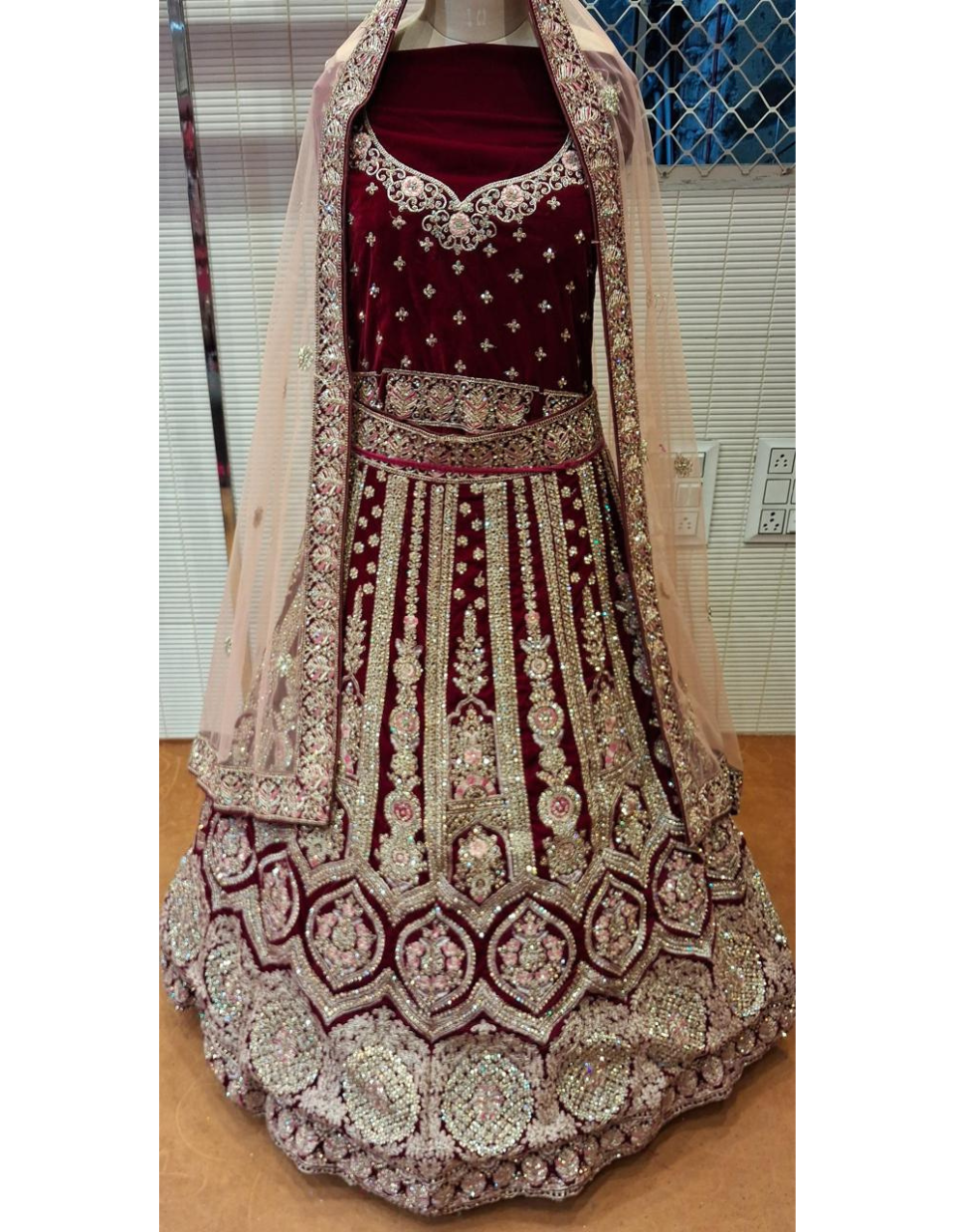 Maroon Bridal Lehenga