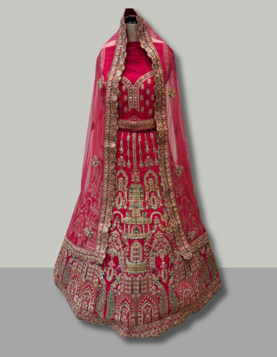 Wine Lehenga with Heavy Sequin Embellishment