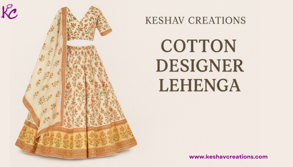 Cotton Lehenga Design by Keshav Creatnos