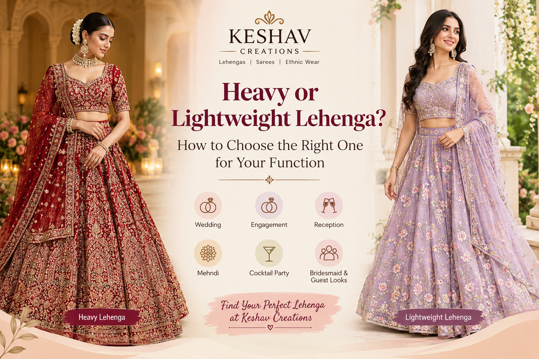 heavy or lightweight lehenga