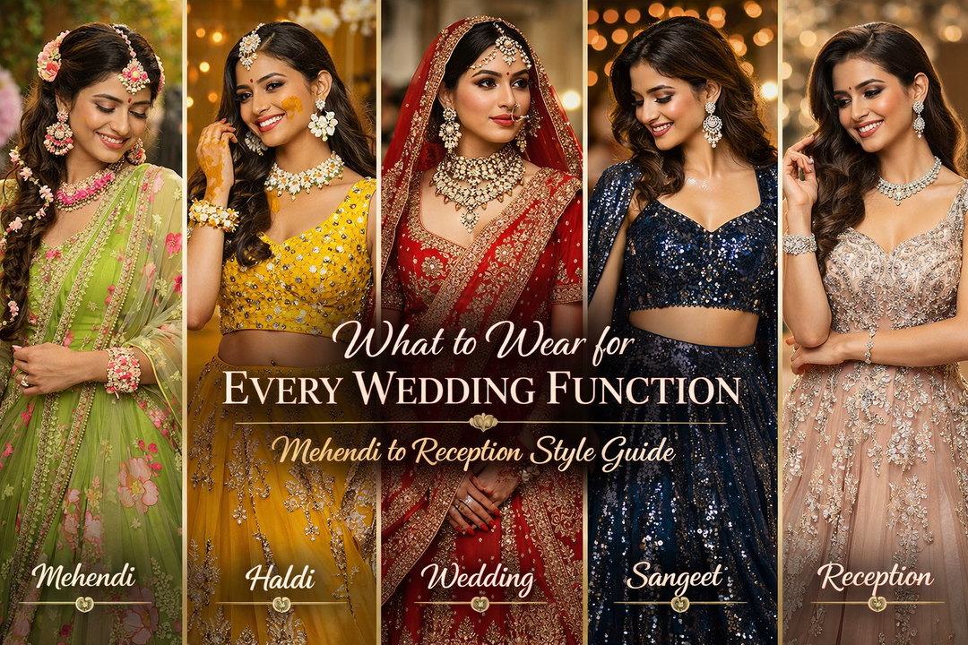 What to Wear for Every Wedding Function: Mehendi to Reception Style Guide