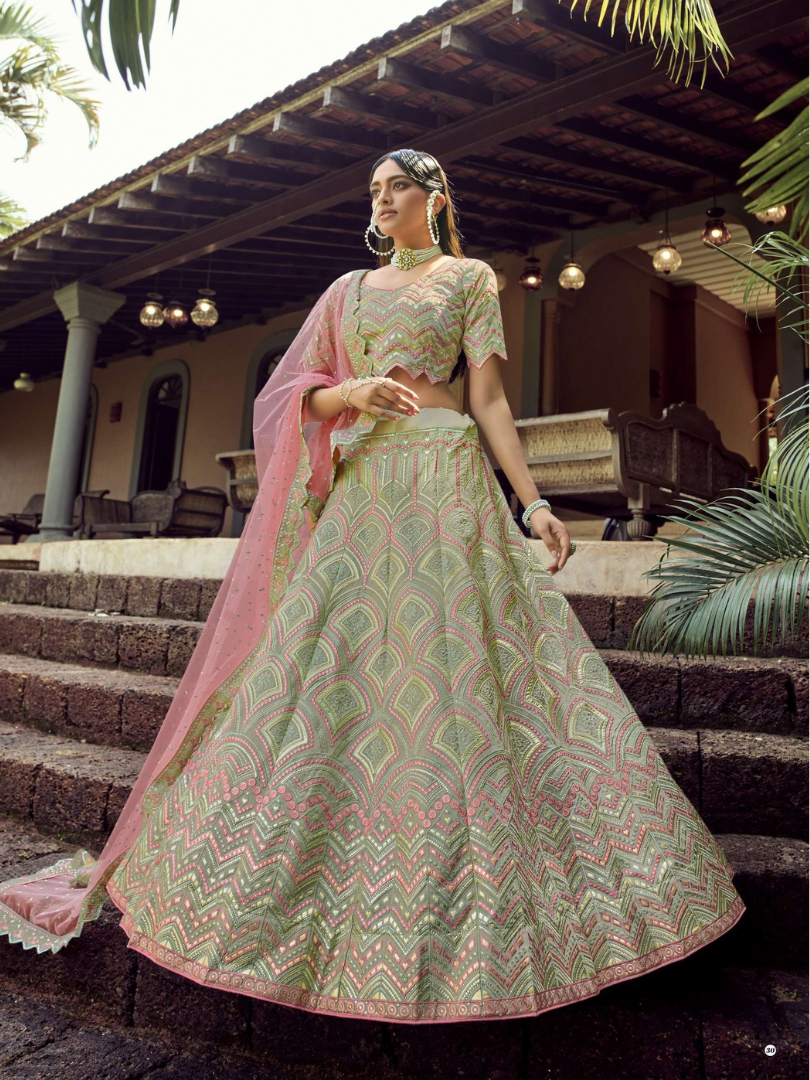 Mehendi Lehnga at Keshav Creations 