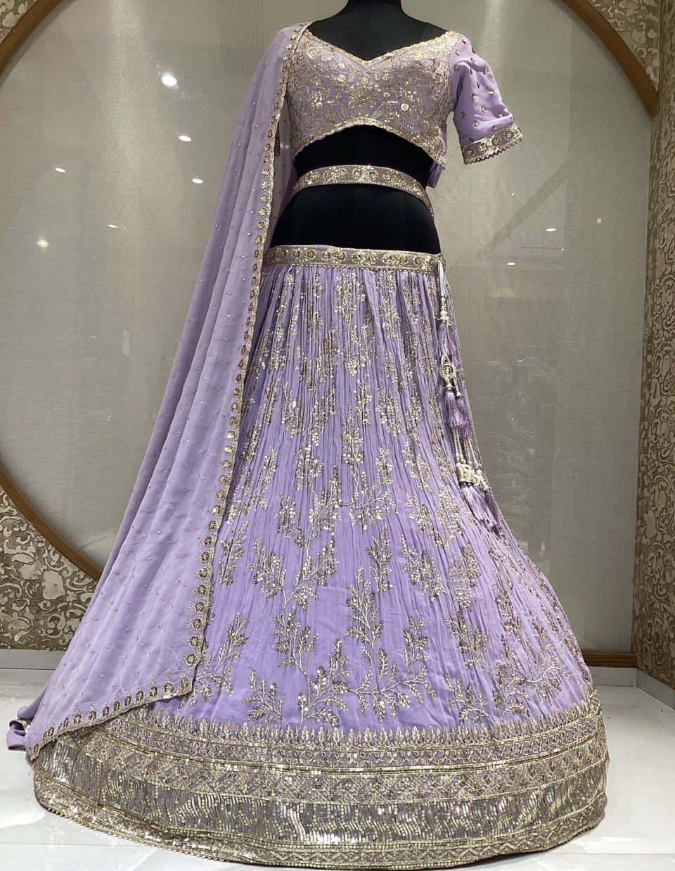 purple color bridemaids lehenga