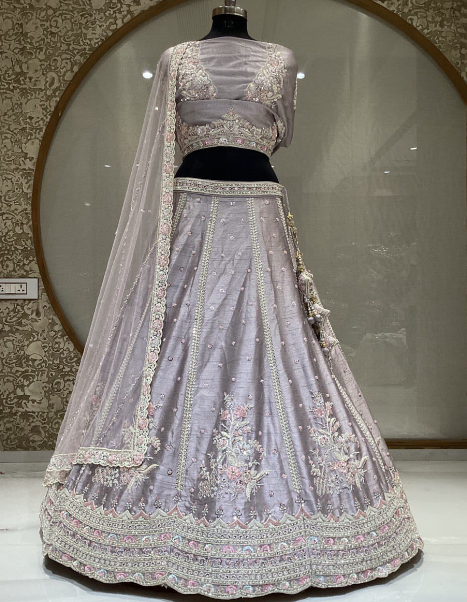 light purple designer lehenga