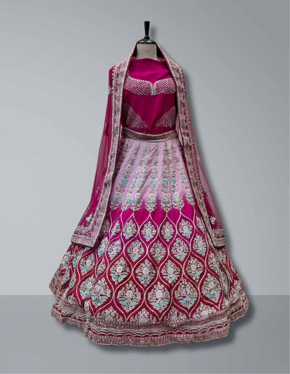 Elegant Magenta Bridal Lehenga