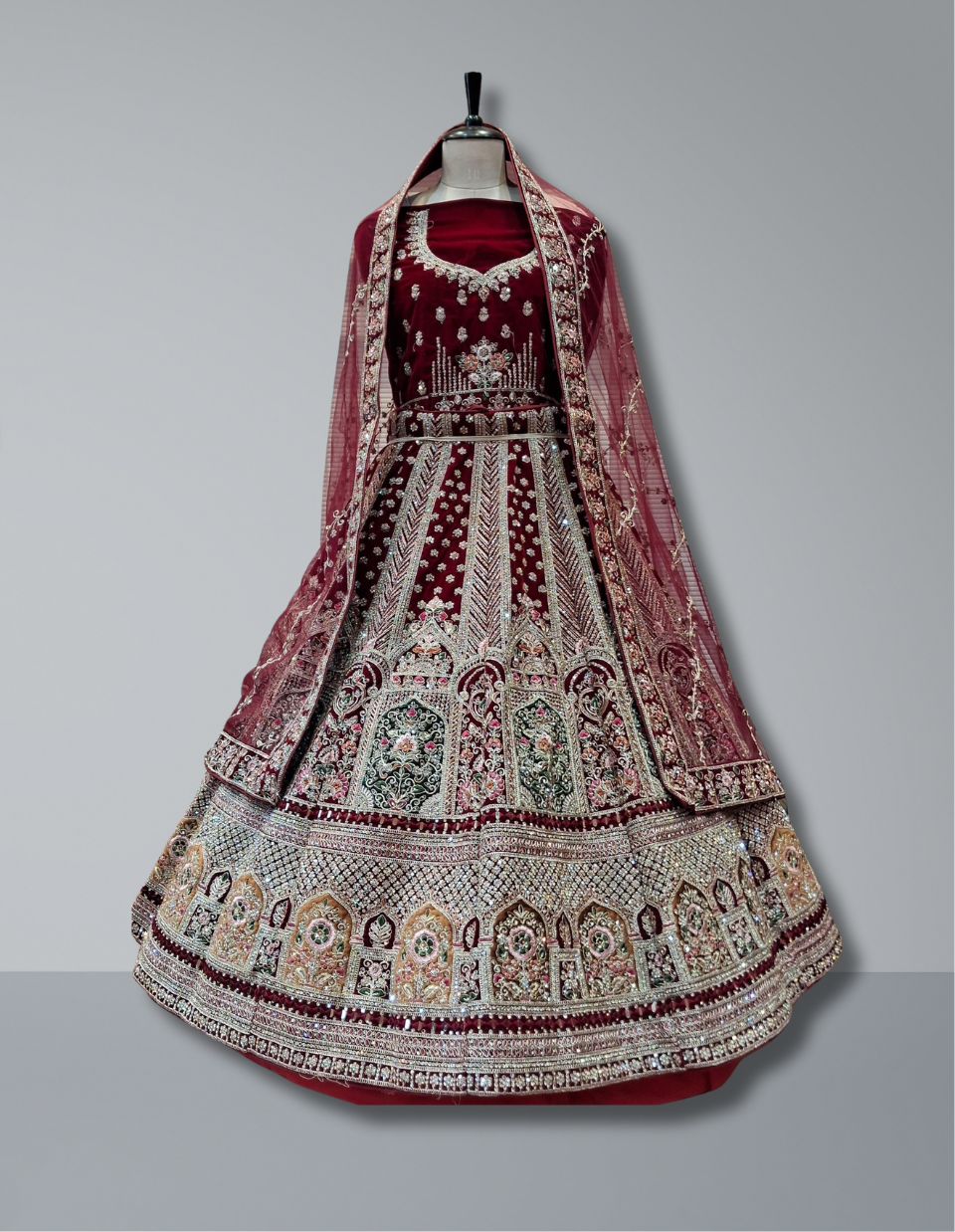 Regal Maroon Bridal Lehenga