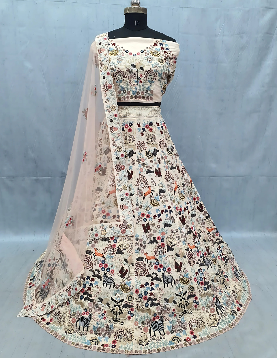 Multicolor girlish lehenga