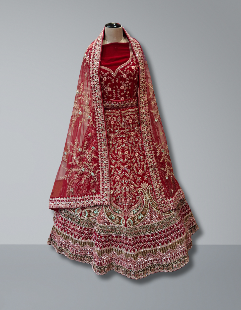 RED BRIDAL LEHENGA