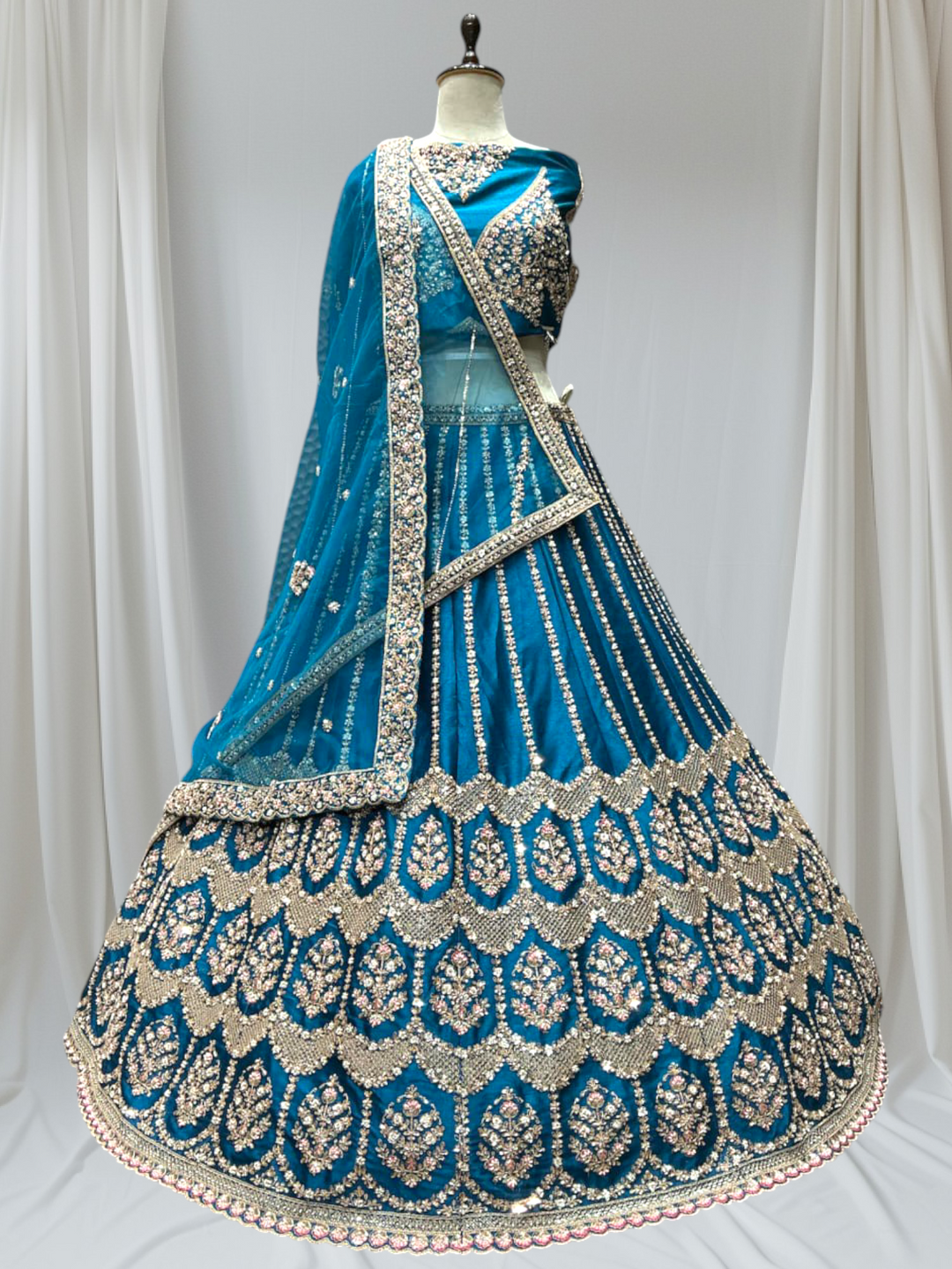 Firozi Bridal Lehenga and bridesmaid lehenga for girls