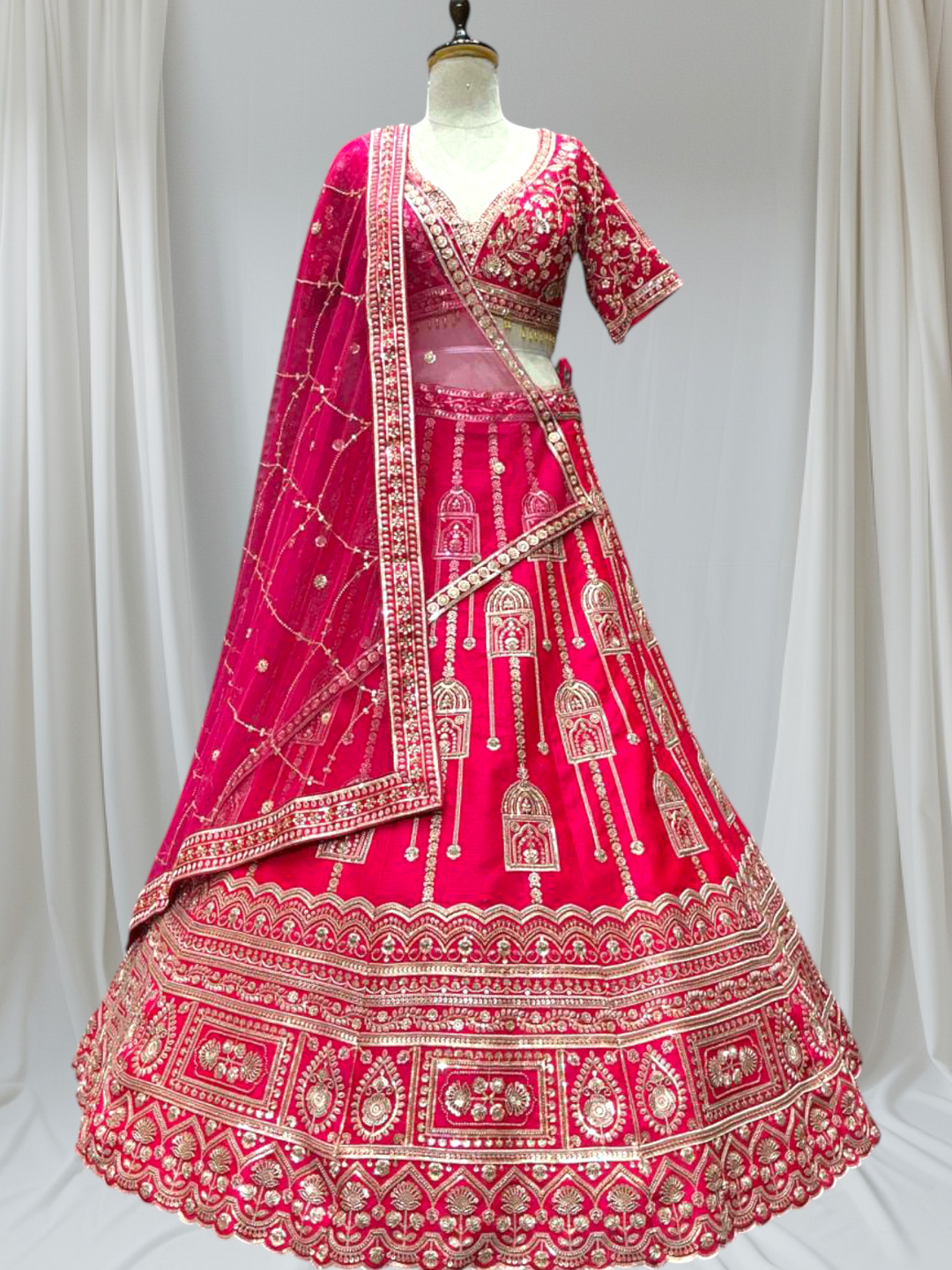 Designer Pink Bridal Lehenga for Wedding & Reception