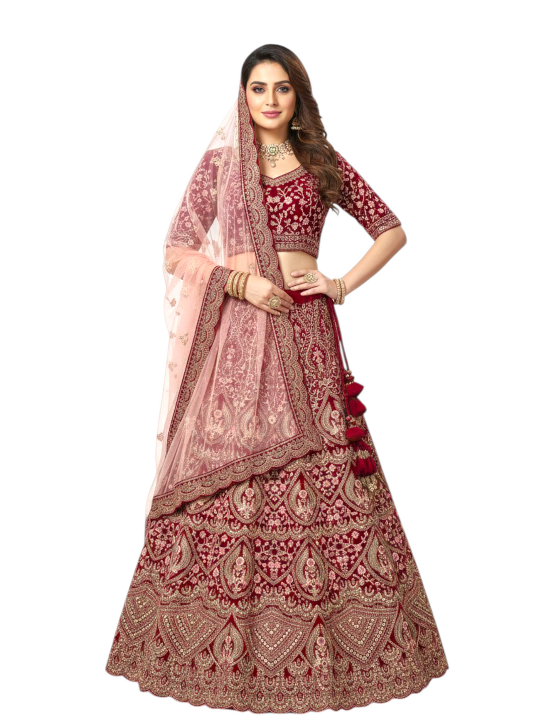 Regal Maroon Bridal Lehenga Set – Crafted for Your Most Precious Moments
