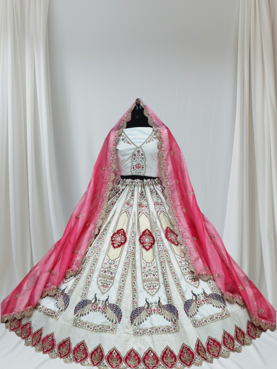Stylish Ivory Colour Lehenga Perfect for Bridesmaids 