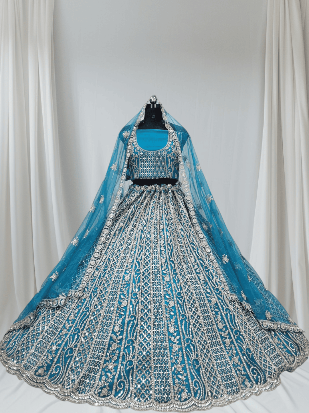Royal Mirror Embroidered Designer Lehenga