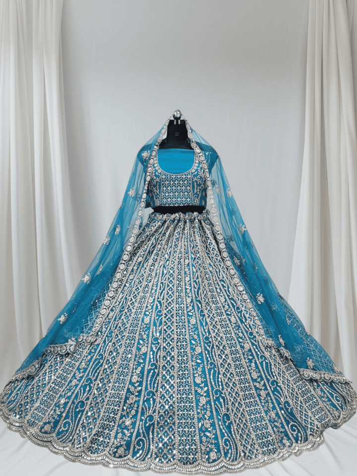 Royal Mirror Embroidered Designer Lehenga