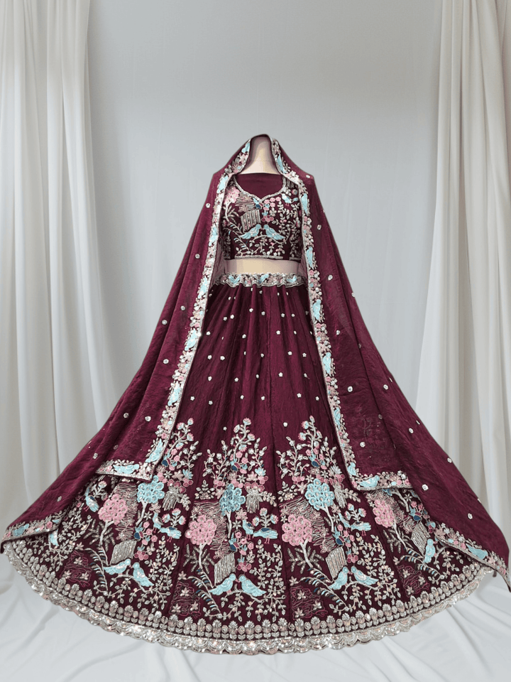Designer Marvella Lehenga with Handcrafted Beads