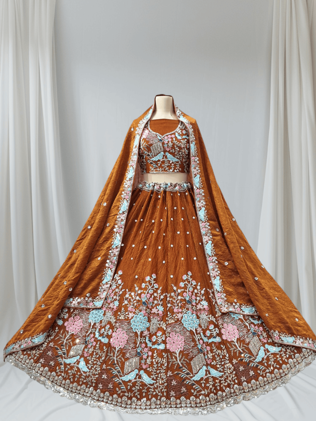 Designer Marvella Lehenga with Handcrafted Beads