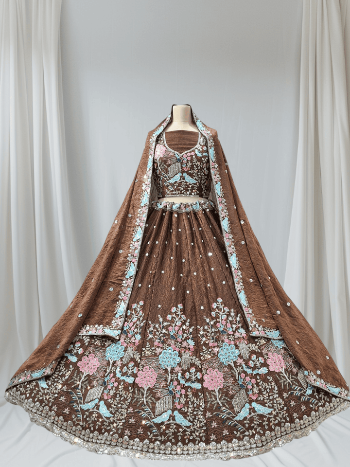 Designer Marvella Lehenga with Handcrafted Beads