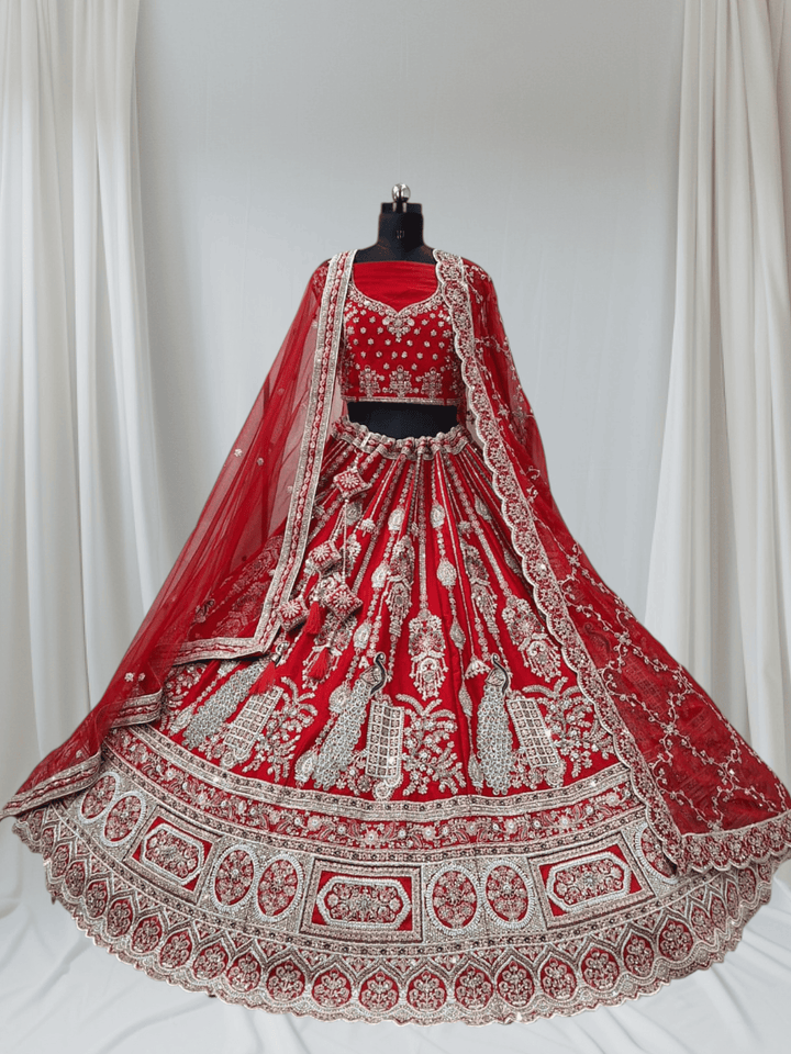 Royal Red & Rani Pink Bridal Lehenga for Wedding