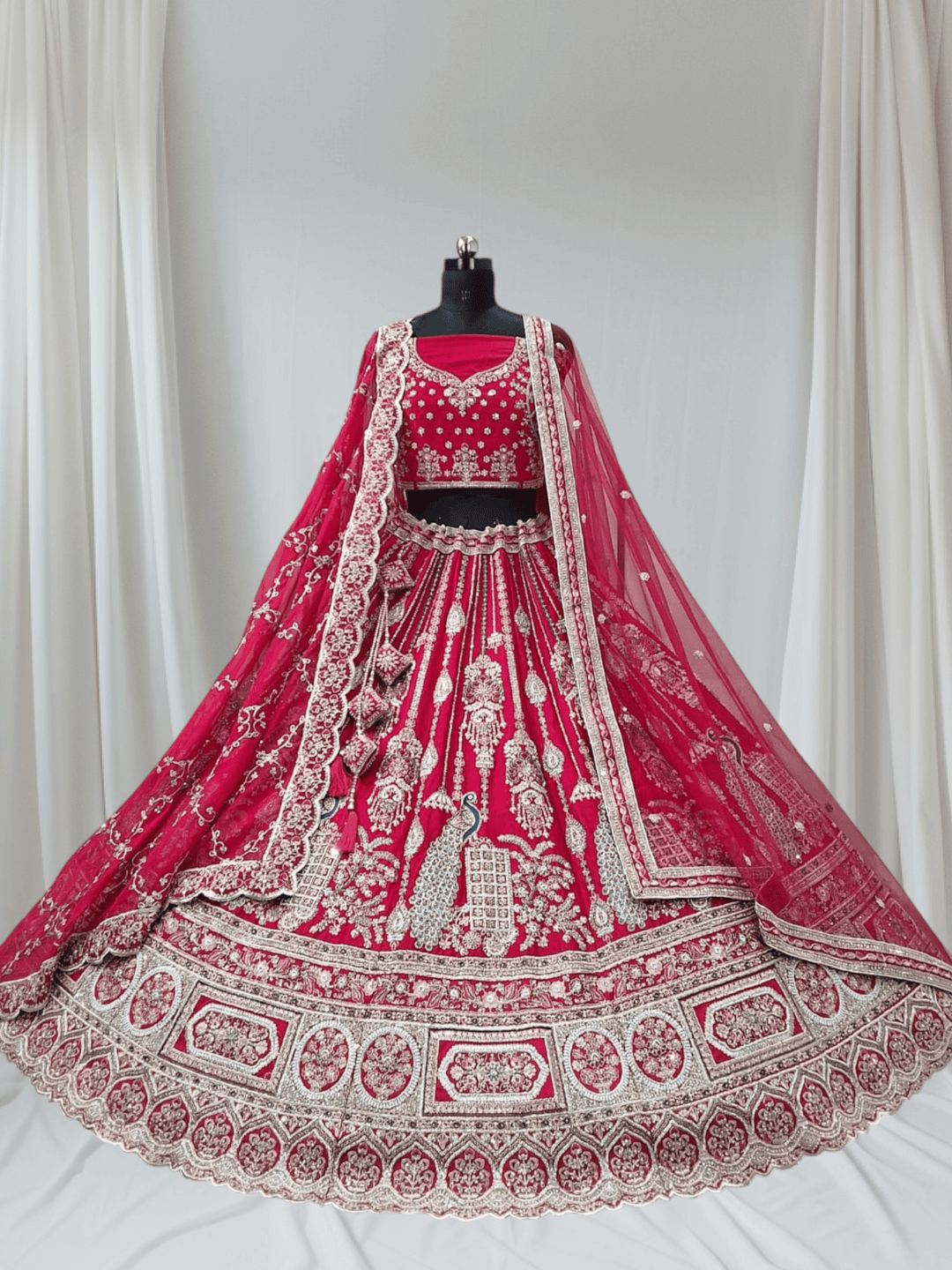 Royal Red & Rani Pink Bridal Lehenga for Wedding
