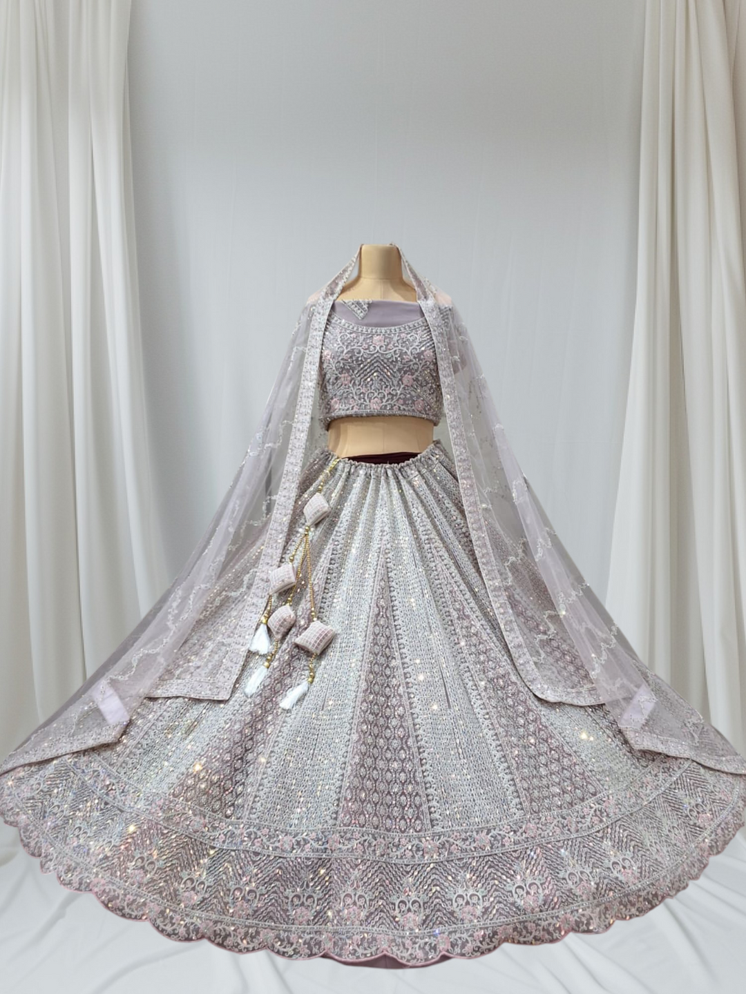 Dual Tone Pastle Colour Lehenga for Engagement & Reception