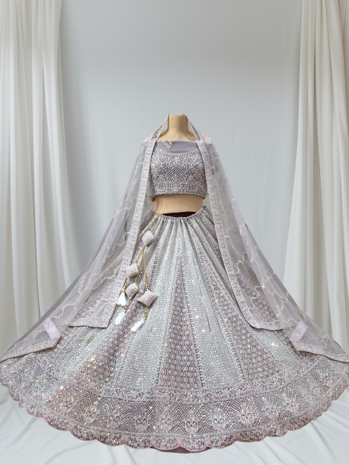 Dual Tone Pastle Colour Lehenga for Engagement & Reception