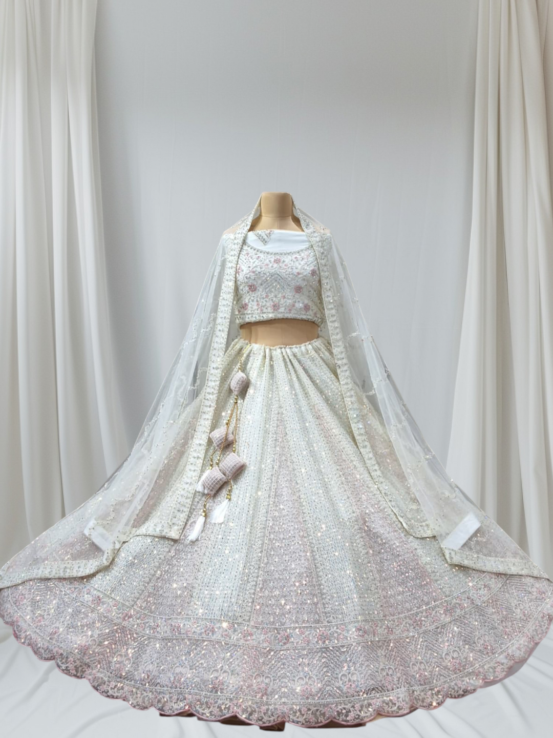 Dual Tone Pastle Colour Lehenga for Engagement & Reception