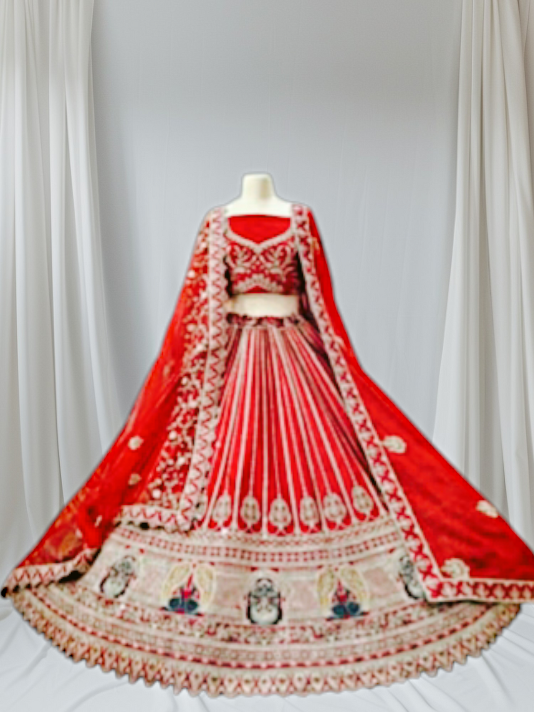 Stunning Royal Bridal Lehenga: Three Exclusive Color Combinations Available