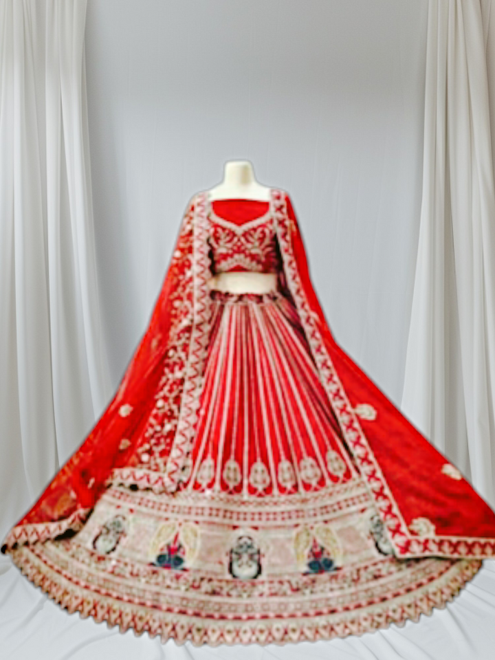 Stunning Royal Bridal Lehenga: Three Exclusive Color Combinations Available
