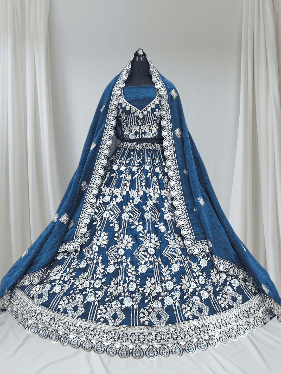 Designer Embroidered Lehenga Choli with Heavy Dupatta–Royal Wedding Collection