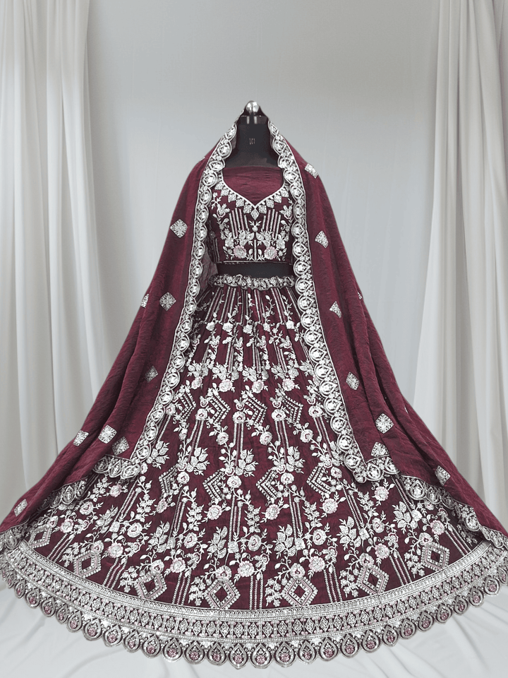 Designer Embroidered Lehenga Choli with Heavy Dupatta–Royal Wedding Collection