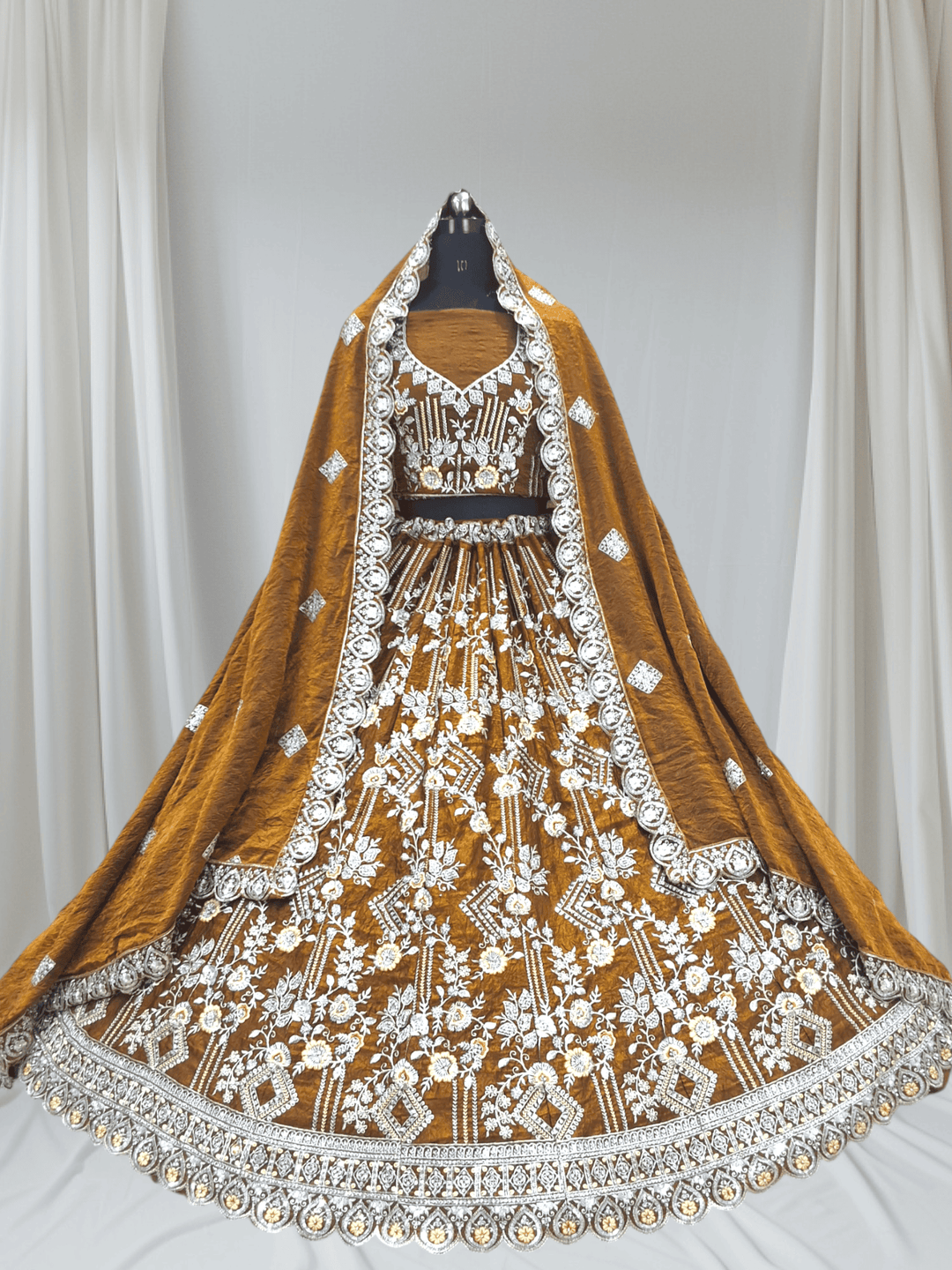 Designer Embroidered Lehenga Choli with Heavy Dupatta–Royal Wedding Collection