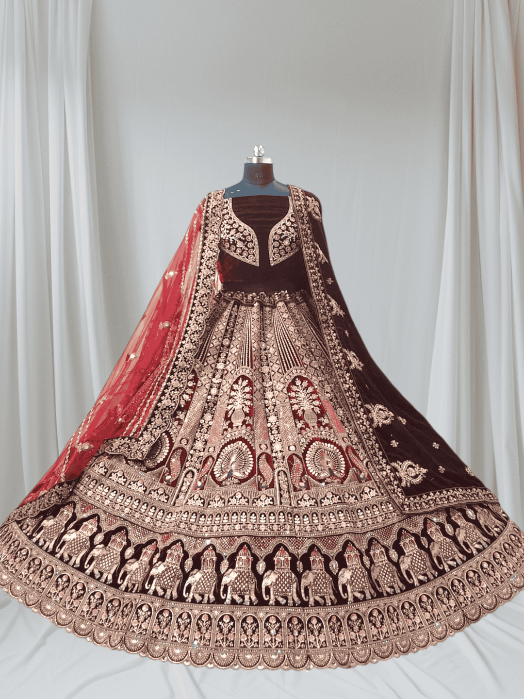 Royal Bridal Micro Velvet Lehenga – Perfect for Your Big Day