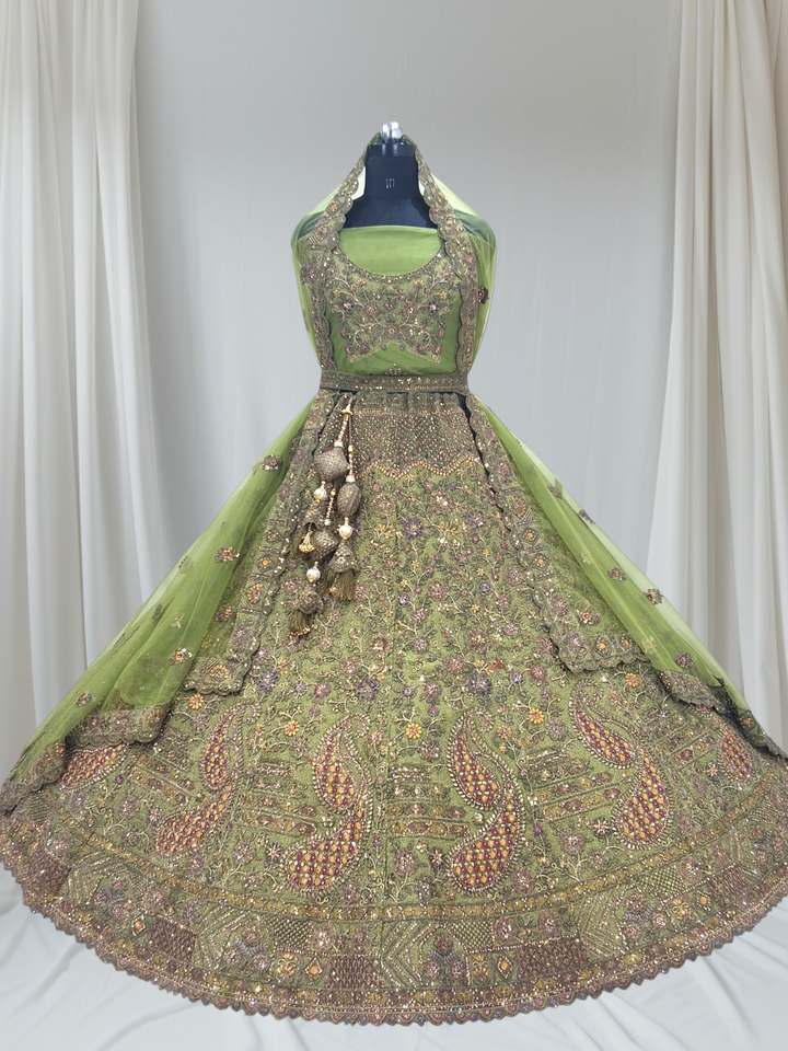 Heavy Embroidered Designer Lehenga – Premium Zari & Stone Work