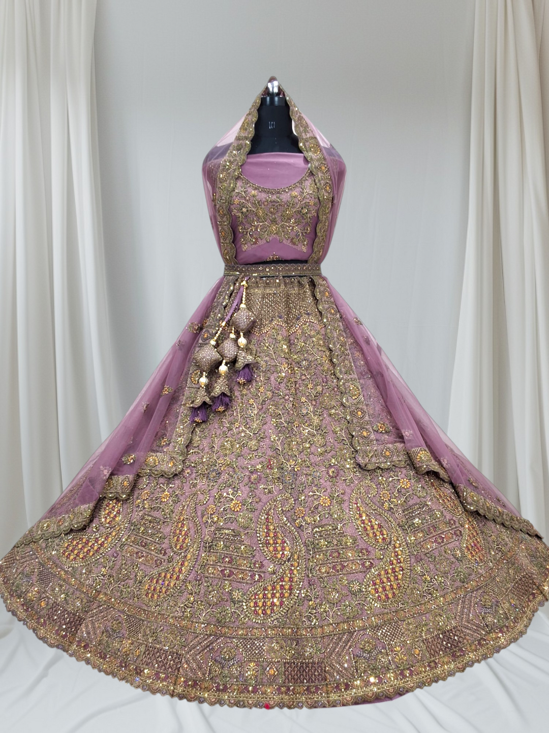 Heavy Embroidered Designer Lehenga – Premium Zari & Stone Work