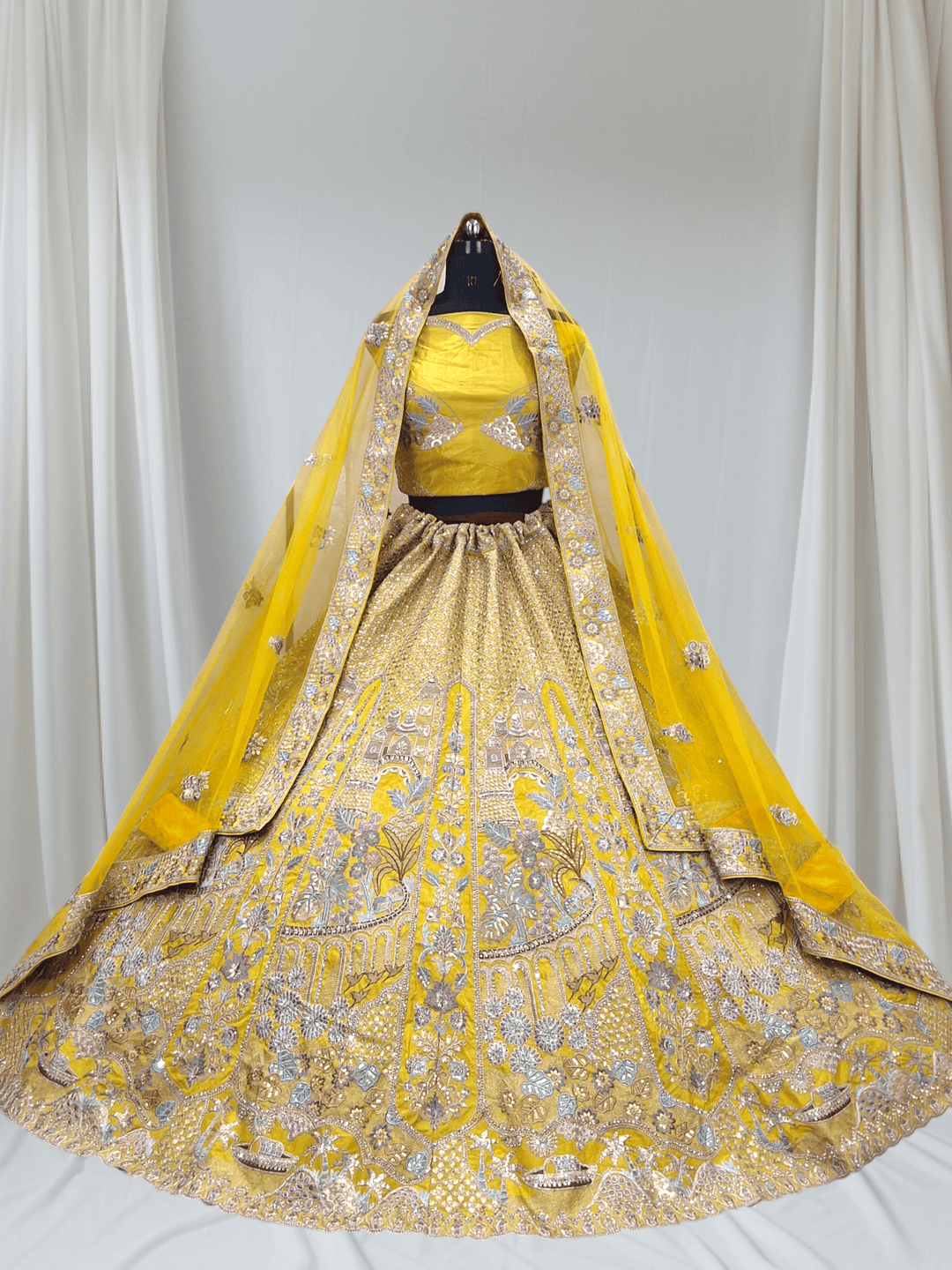 Royal Heavy Embroidered Non-bridal Lehenga Set with Net Dupatta – 4 Premium Color Options